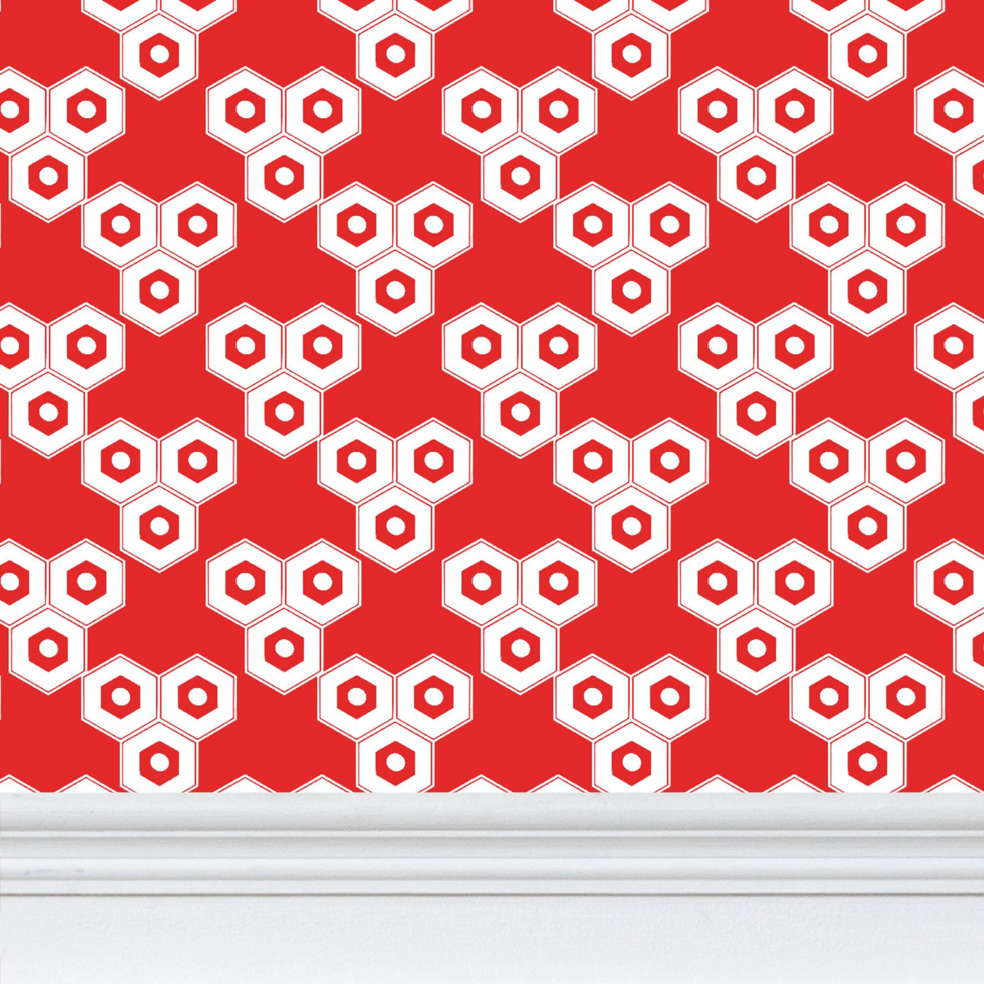 Bold Tri-Hexagon Geometric Wallpaper