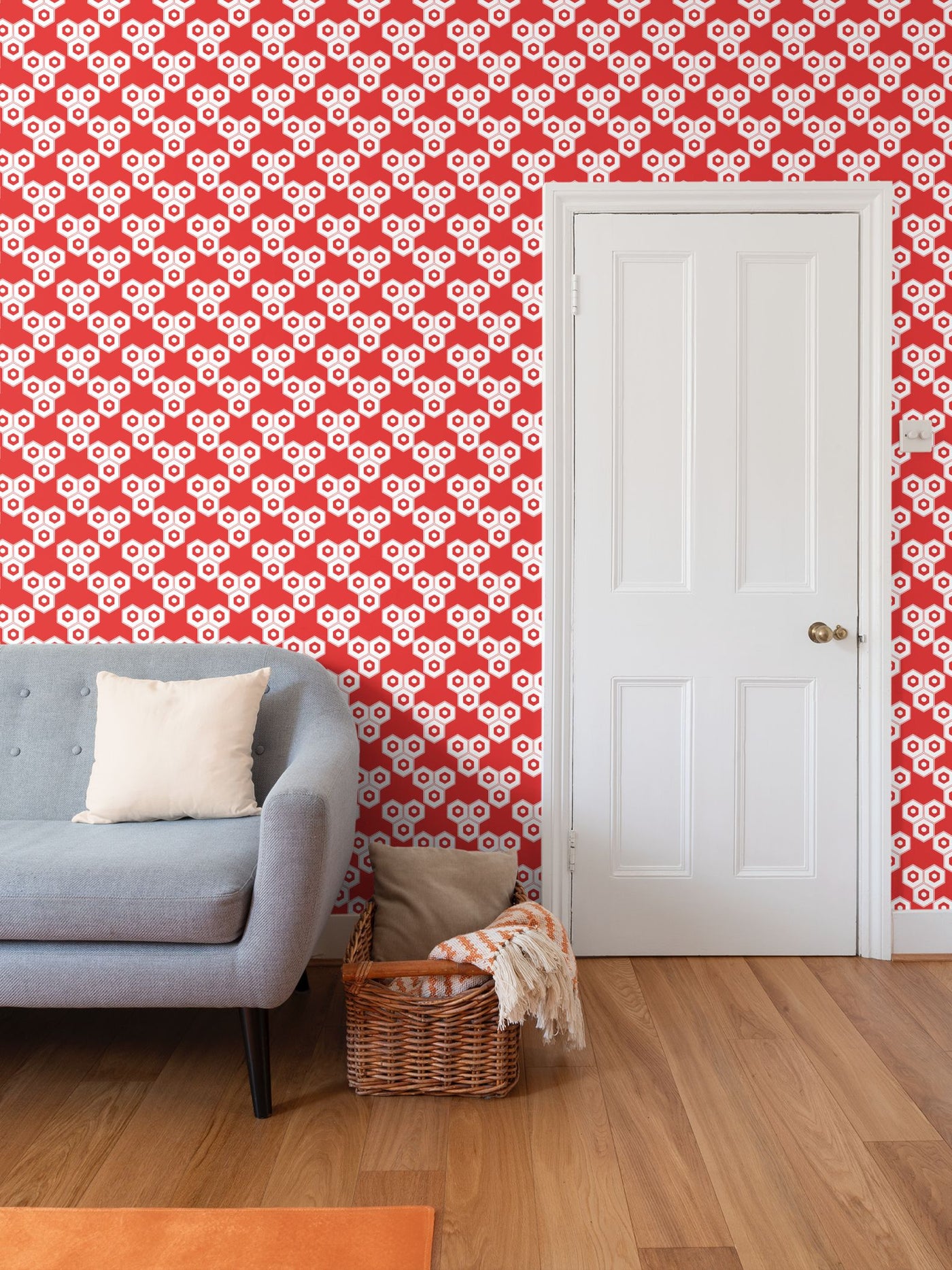 Bold Tri-Hexagon Geometric Wallpaper