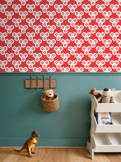 Bold Tri-Hexagon Geometric Wallpaper