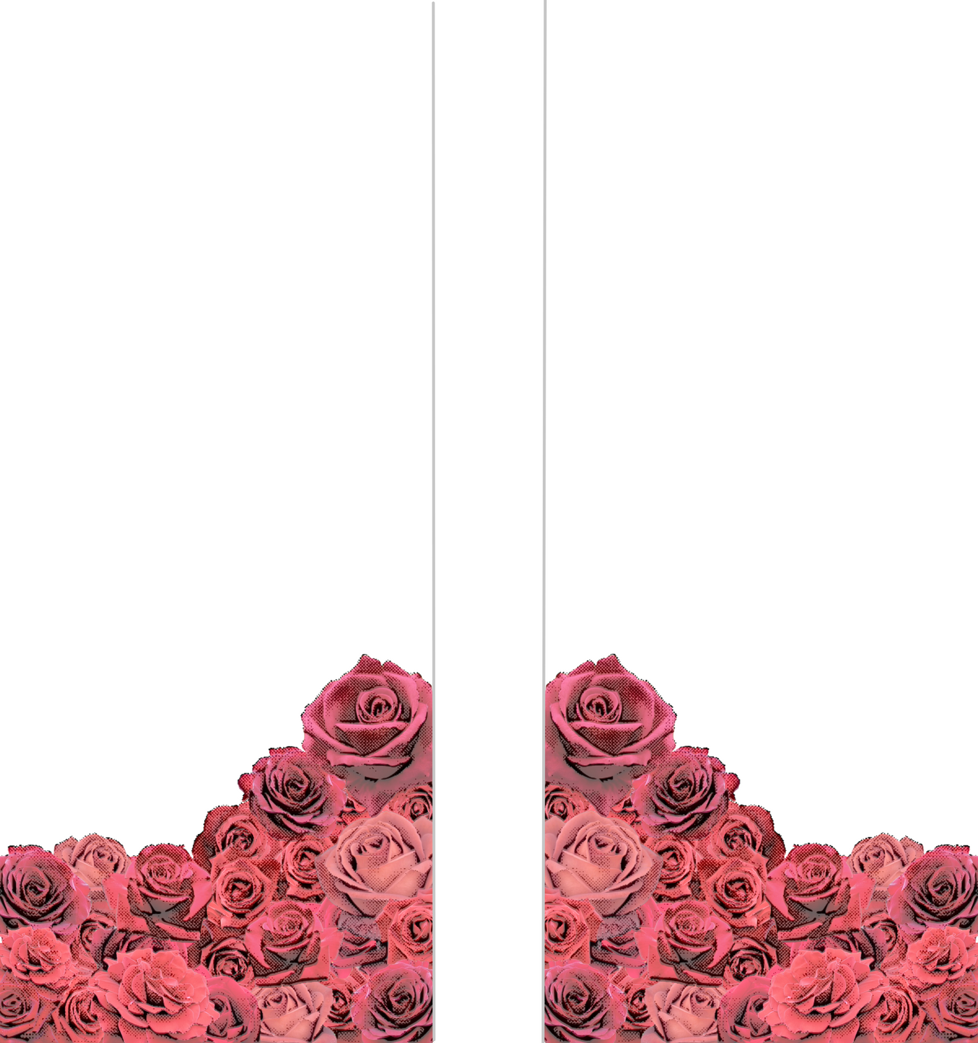 Manga style Rose curtains  (2 panels)